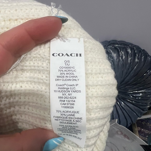 Coach beautiful beanie hat New with tag one size feet all from Nordstrom - Picture 8 of 8
